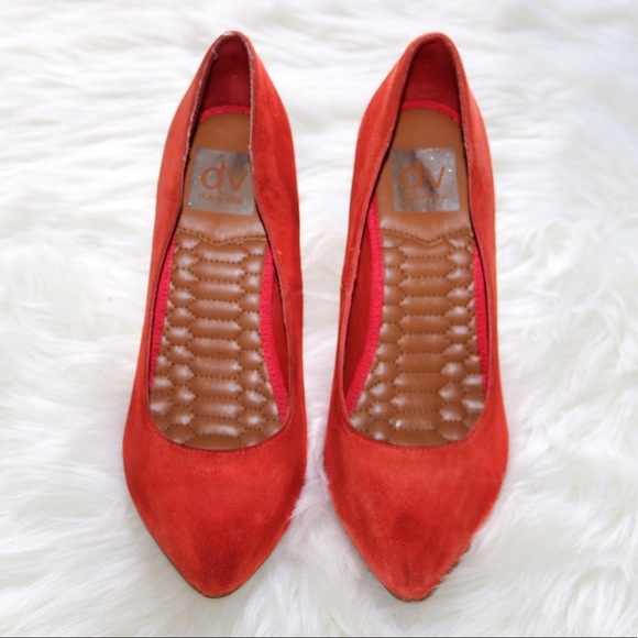 Dolce Vita Shoes - Red Suede Pumps.